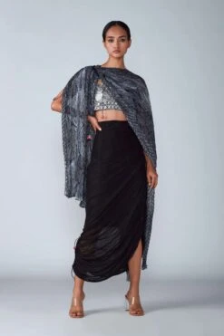 Bustier, Skirt & Dupatta Shrug