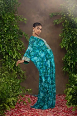 Blue Floral Printed Georgette Kaftaan -Lillys Clothing Shop 075A4775 510x 2x.progressive c0092910 a802 4260 a8b3 3632bfa54e3c
