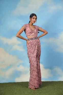 Rose Gold Palazzo Sari With Blouse And Belt -Lillys Clothing Shop 075A9302 510x 2x.progressive 22cb0763 3a09 4162 b002 07f8fbf03964