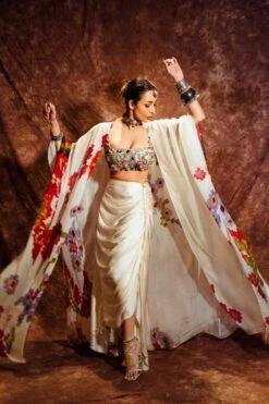 Draped Asymmetric Skirt Set -Lillys Clothing Shop 087 F1