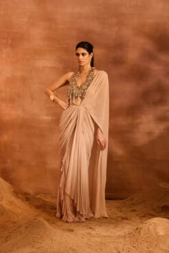 Beige Renee Saree Set