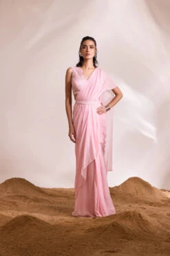 Pink Eve Saree Set