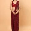 Lycra Pre-Draped Saree With Embroidered Blouse -Lillys Clothing Shop 1 13
