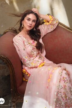 Aditi Rao Hydari In Friya Short Kurta Sharara Set