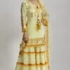 Maahika Layered Sharara Set -Lillys Clothing Shop 1229 Yellow 1