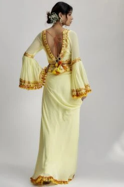 Naira Drape Skirt Set 7 Naira Drape Skirt Set -Lillys Clothing Shop 1236 Yellow 2