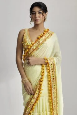 Srini Saree 8 Srini Saree -Lillys Clothing Shop 1239 Yellow 4