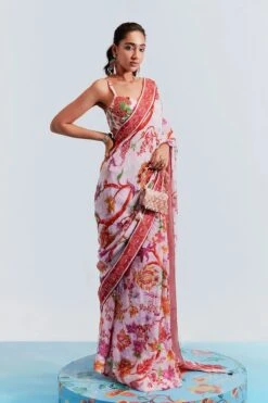Pink Organza Satin Aisha Printed Pre-stitched Saree With Blouse 11 Pink Organza Satin Aisha Printed Pre-stitched Saree With Blouse -Lillys Clothing Shop 12 1800x1 f83f0580 1697 4012 b803 35e02ce49eae