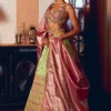 Light Green Jacquard Silk Banarasi Lehenga Set -Lillys Clothing Shop 139