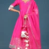 Hot Pink Taffeta Silk Anarkali Set With Potli -Lillys Clothing Shop 13 700x 44306167 210e 41de 920a ef5428eb496f