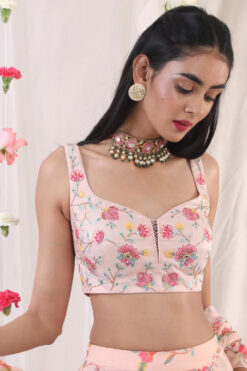 Pink Embroidered Blouse