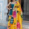 Golden Shower Green Yellow Sharara Set