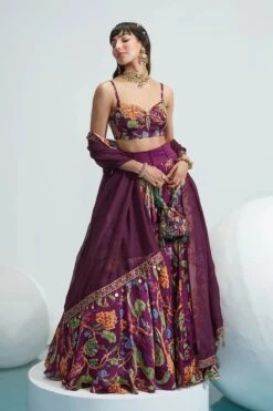 Purple Satin Organza Maha Floral Print Lehenga Set 14 Purple Satin Organza Maha Floral Print Lehenga Set -Lillys Clothing Shop 158 1800x1800 59292af9 c37c 4d25 8dee 12a4ce245c51