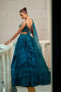 Teal Cascade Skirt & Top -Lillys Clothing Shop 16