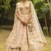 Peach Raw Silk Zardozi Embroidered Lehenga Set -Lillys Clothing Shop 1601 11436 1644821156