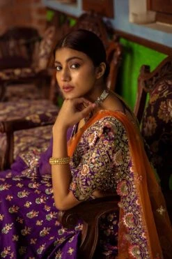 Purple Double Dupatta Lehenga Set -Lillys Clothing Shop 1608 11501 1644823267