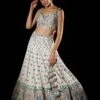 White Raw Silk Lehenga Set
