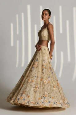 Gold Organza Lehenga Set 9 Gold Organza Lehenga Set -Lillys Clothing Shop 1634 11708 1654344660