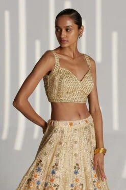 Gold Organza Lehenga Set 10 Gold Organza Lehenga Set -Lillys Clothing Shop 1634 11708 1654344662