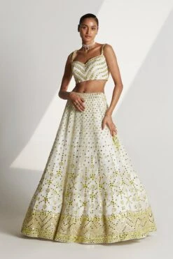 Ivory Organza Lehenga Set