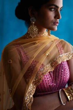 Mustard Sharara Set With Rani Pink Peplum 10 Mustard Sharara Set With Rani Pink Peplum -Lillys Clothing Shop 1638 11749 1662833027