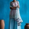 Ice Blue Sharara With Pink Kurta