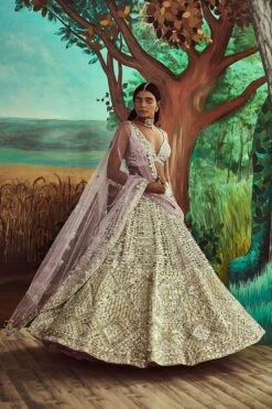 Lavender Sequin Lehenga Set