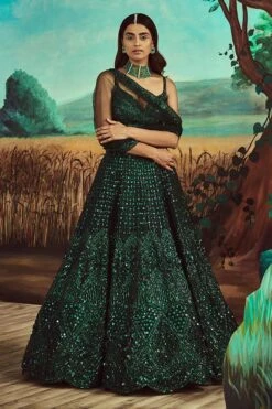 Tonal Emerald Green Lehenga Set -Lillys Clothing Shop 1660 11950 1667484297