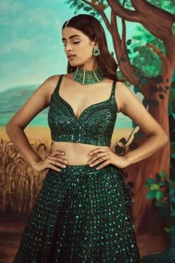 Tonal Emerald Green Lehenga Set -Lillys Clothing Shop 1660 11950 1667484377