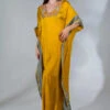 Yellow Modal Satin Floral Embeoidered Kaftan 11 Yellow Modal Satin Floral Embeoidered Kaftan -Lillys Clothing Shop 1690891903174 1 1