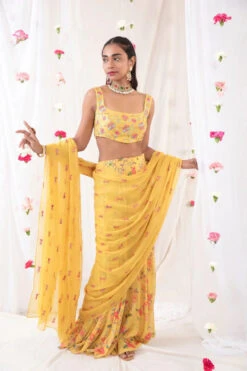 Mustard Stitched Saree -Lillys Clothing Shop 17 1000x1500 e2628ea0 2947 47bf 87e8 2318f9872b42