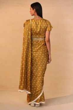 Mustard Pre Draped Printed Saree Set 5 Mustard Pre Draped Printed Saree Set -Lillys Clothing Shop 1A7A0822 1000x1500 d7cc2e60 202b 48b9 81f7 7360aeafc82c