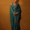Teal Green Organza Saree -Lillys Clothing Shop 1A7A0891 1 1000x1500 4b92a9ab 8193 47af a049 567f2d52c18d