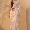 Off White Printed Ruffle Saree With Belt Set -Lillys Clothing Shop 1A7A0913 1000x1500 2250349d b600 4777 bd0e f9c13bdc1771