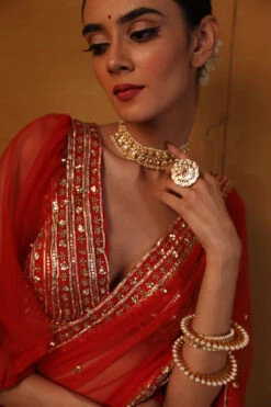 Orange Net Saree -Lillys Clothing Shop 1A7A1286 1 1000x1500 c2ca1e1a ec99 4505 817a 036e9e0239d0