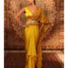 Mustard Jamawaar Draped Saree And Blouse 11 Mustard Jamawaar Draped Saree And Blouse -Lillys Clothing Shop 1A7A5466