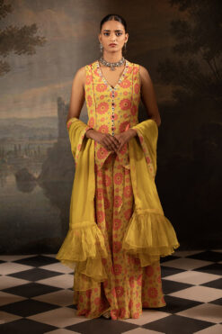 Yellow Sharara Set