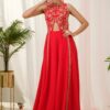 Lyric Striking Red Georgette Handcrafted Kalidar Jumpsuit -Lillys Clothing Shop 1 1024x1024 2x 266e8a42 072b 408c 82af 0c8930e010b1