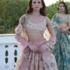 Pink Organza Floral Lehenga Set -Lillys Clothing Shop 1 2f7e8ec9 efa5 4ce7 b689 a8048214ff24