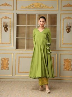 Saadgi Mehendi Green Mirror Work Angrakha Set 11 Saadgi Mehendi Green Mirror Work Angrakha Set -Lillys Clothing Shop 1 5 ba278e5c a4cb 4b39 a23d b5fe95bc1e97