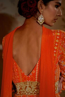 Tangerine Patola Anarkali -Lillys Clothing Shop 1 700x 188774a6 1b9c 4684 afb5 b03be0651a23