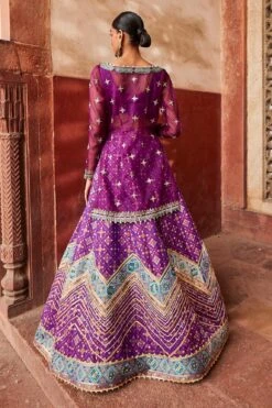 Purple Woven Patola Pattern Lehenga Kurta Set -Lillys Clothing Shop 2 0759186001682681822