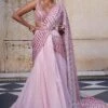 Pink Embroidered Drape Saree -Lillys Clothing Shop 220804 22 108
