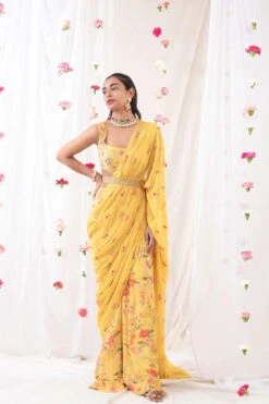 Mustard Stitched Saree -Lillys Clothing Shop 22 1000x1500 c1442945 bb21 48cc bce8 91f10148a3ac