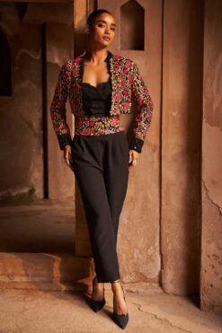 Free Spirit Crop Blazer And Pants Set