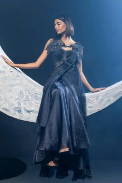 Midnight Blue Cape Saree -Lillys Clothing Shop 231 1024x1024 18e0bfa1 ad1c 497e 85a7 44ac2ed07765