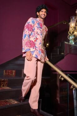 USMAN - Hand Embroidered Bandhgala And Trouser Set