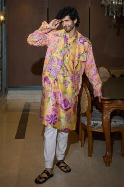 AHSAN - Embellished Kurta Set Featuring Signature Bomber Jacket