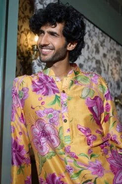 NOMAN - Embellished Kurta Set Featuring Signature MM Buttons