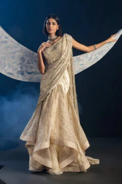 Moonlit Echo Saree